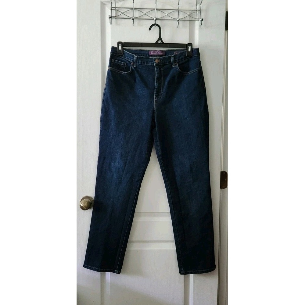 Gloria Vanderbilt Amanda Women's Blue Jeans Pants High-Rise Straight Leg Size 14